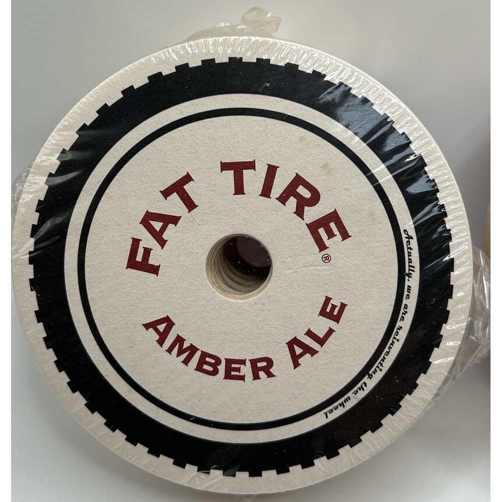 Fat Tire Amber Ale New Belgium Bar Disposable Cardboard Coasters Mancave 100 Pcs - Picture 2 of 12